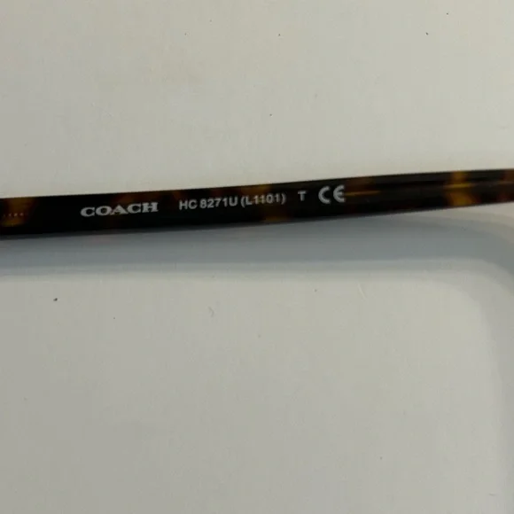 COACH DARK TORTOISE EYEGLASS FRAMES 57-16-140 3N (512073) - Picture 7 of 7